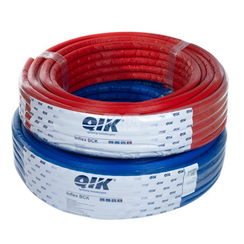 Rura wielowarstwowa QIK PE-RT II/AL/PE-RT II 20x2mm izolacja: INFLEX-BCK 9mm (kolor izolacji czerwony) - kręgi 50m